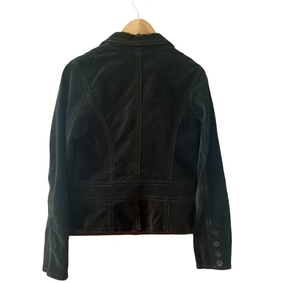 VTG BILLY BLUES Olive Green Cotton Velvet Jacket Size L - Picture 2 of 4